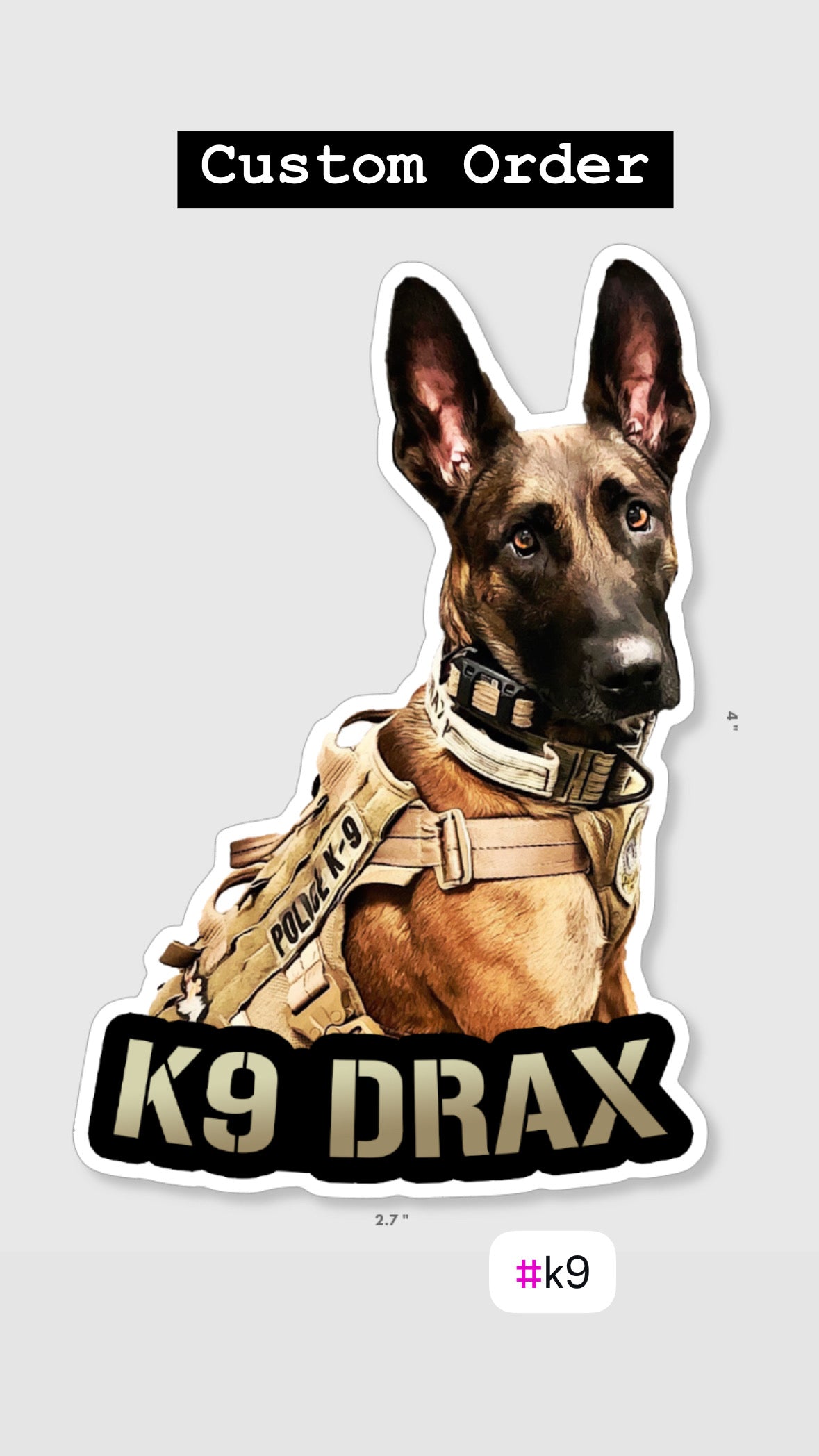 K9 Stickers - Custom K9 Unit Stickers for K9 Unit, SAR, Police Dog, Law Enforcement & Working Dogs