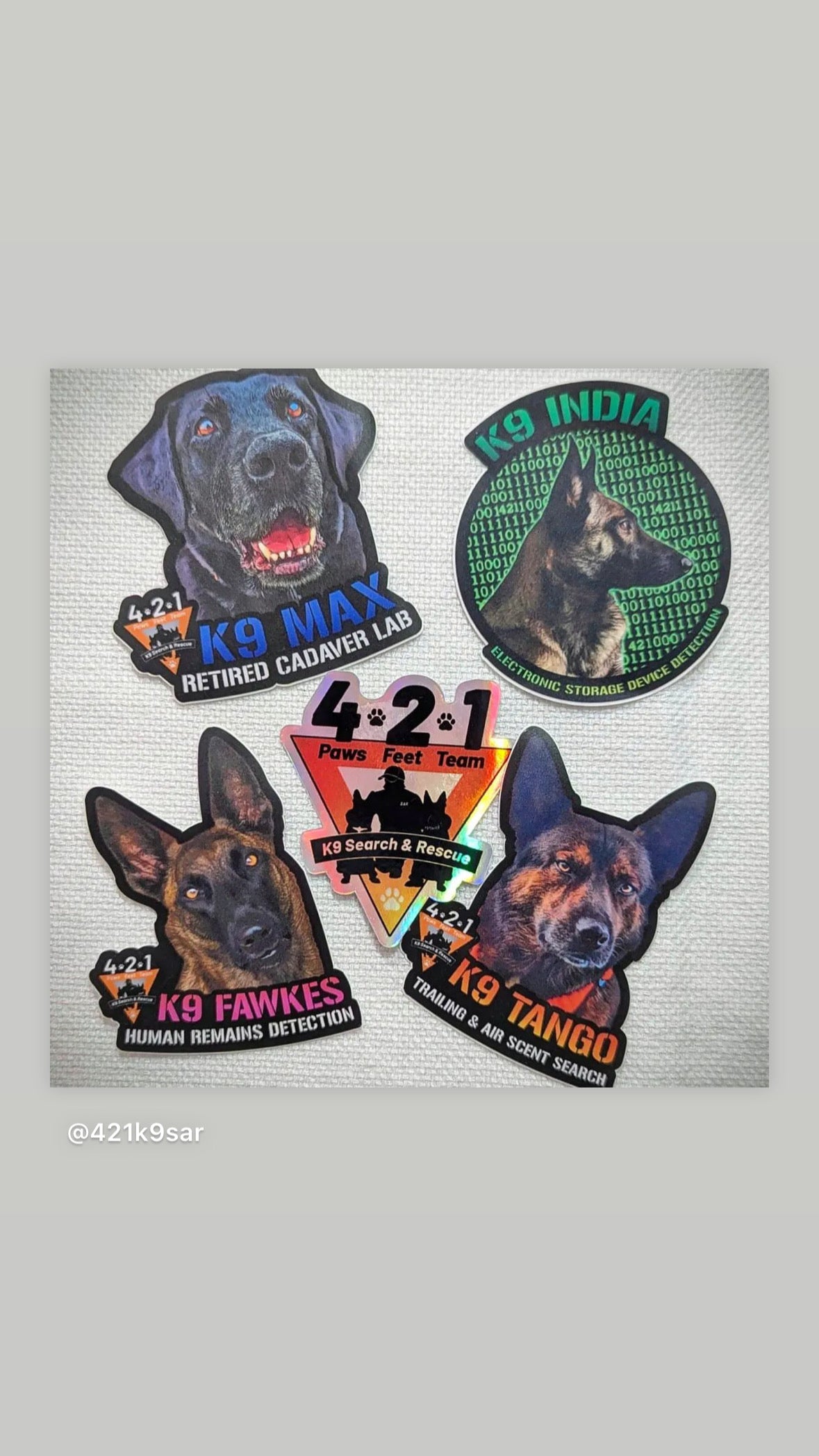 K9 Stickers - Custom K9 Unit Stickers for K9 Unit, SAR, Police Dog, Law Enforcement & Working Dogs