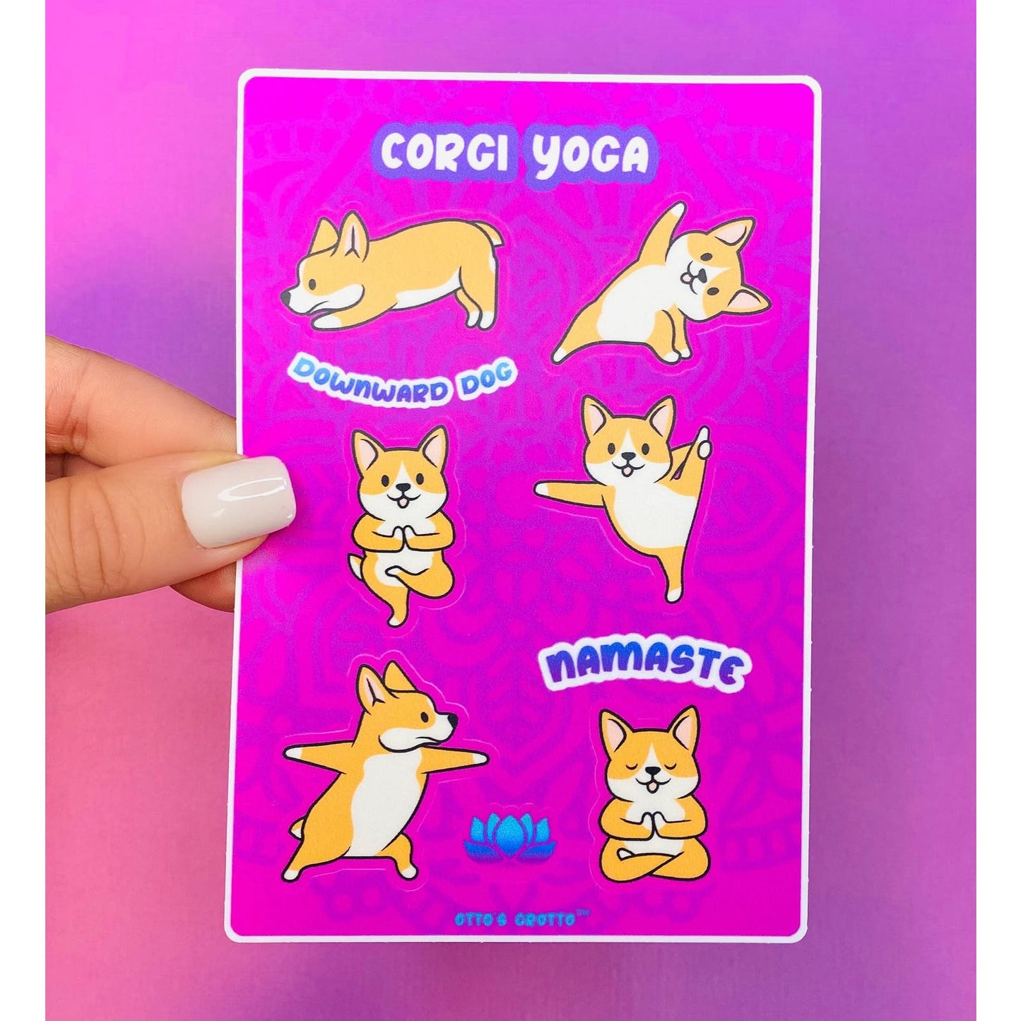 Corgi Yoga Sticker Sheet
