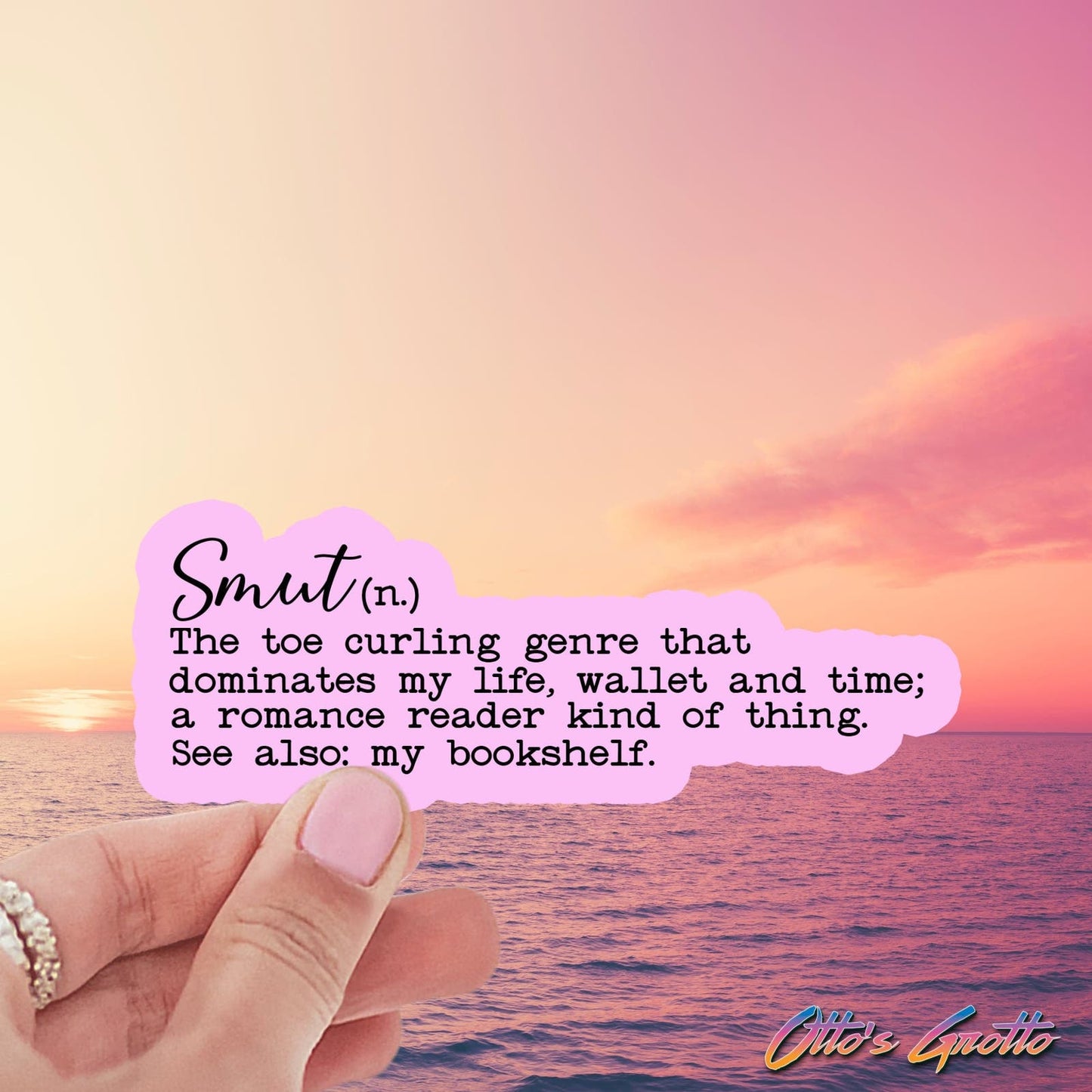 Smut Genre Definition Sticker - Romance Novel Lover Vinyl Decal - Bookshelf Humor Accessory - E-Reader Decor - Reader Gift Idea