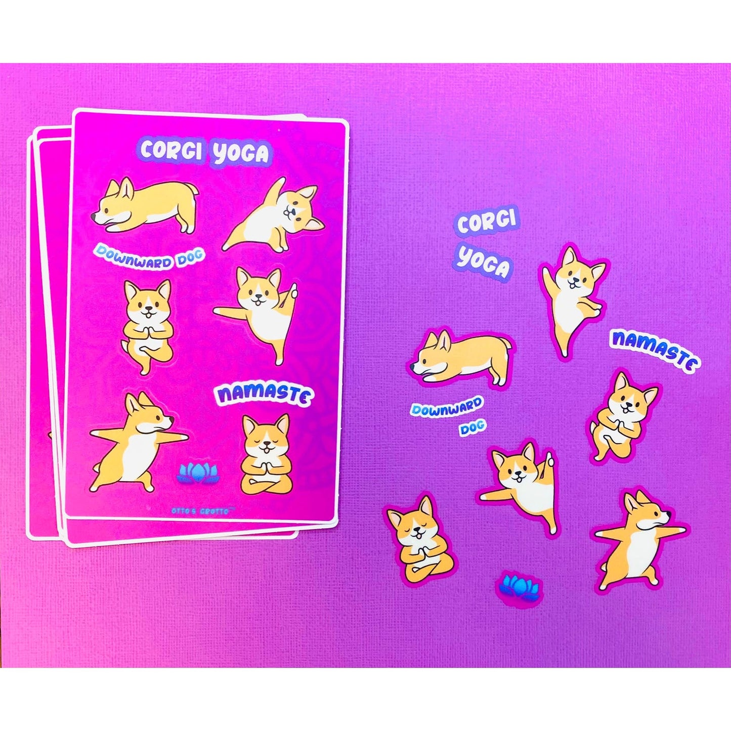 Corgi Yoga Sticker Sheet