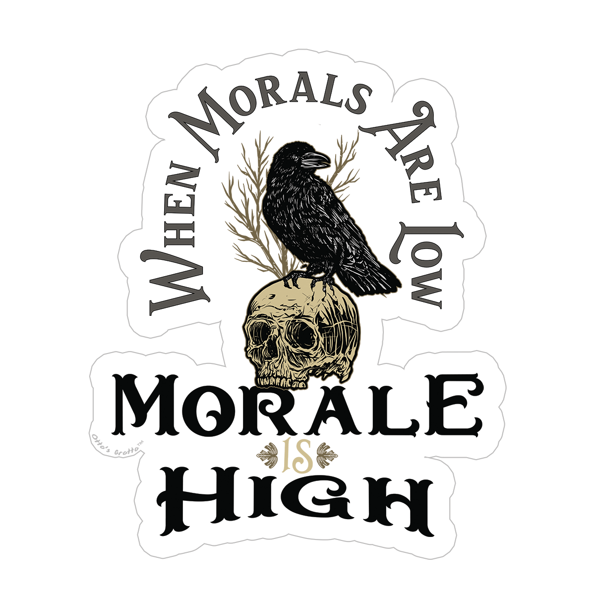 Morals Are Low, Morale is High Sticker for Police K9 Handler, Military K9, Army, K9 Unit, Law Enforcement