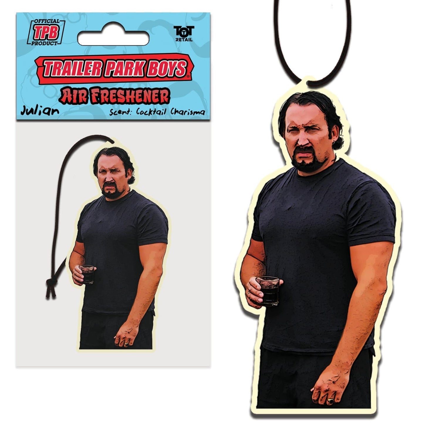 Trailer Park Boys Funny Car Air Freshener 3 Pack w Bubbles, Ricky, Julian | Officially Licensed Hanging Car Air Fresheners