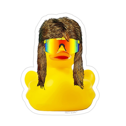 Duck With A Mullet Sticker
