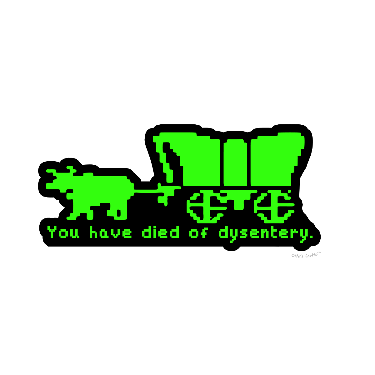 Oregon Trail Sticker Eighties Sticker 1980s Sticker Retro Gaming Sticker Funny Decal for Eighties Kids