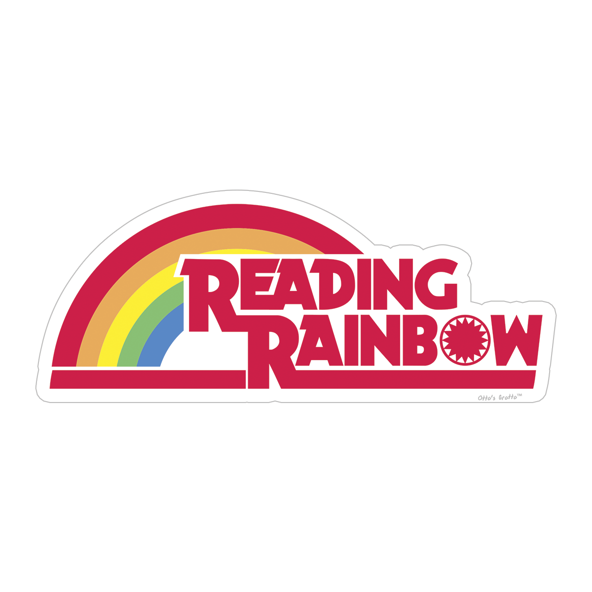 Reading Rainbow Sticker Eighties Vintage Logo Sticker for Book Lovers Book Club Book Sticker Book Decal