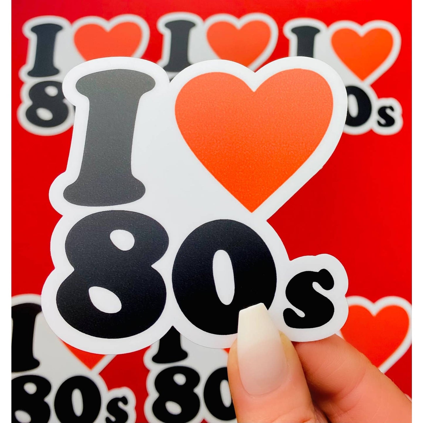 I Love The Eighties Sticker Love The 80s again with this Throwback Sticker! 80s Party Decor