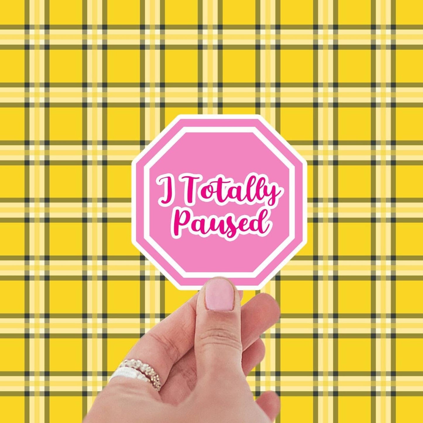 Totally Paused sticker, funny stickers, stickers for laptop, stickers for book, 90s stickers, water bottle stickers, aesthetic