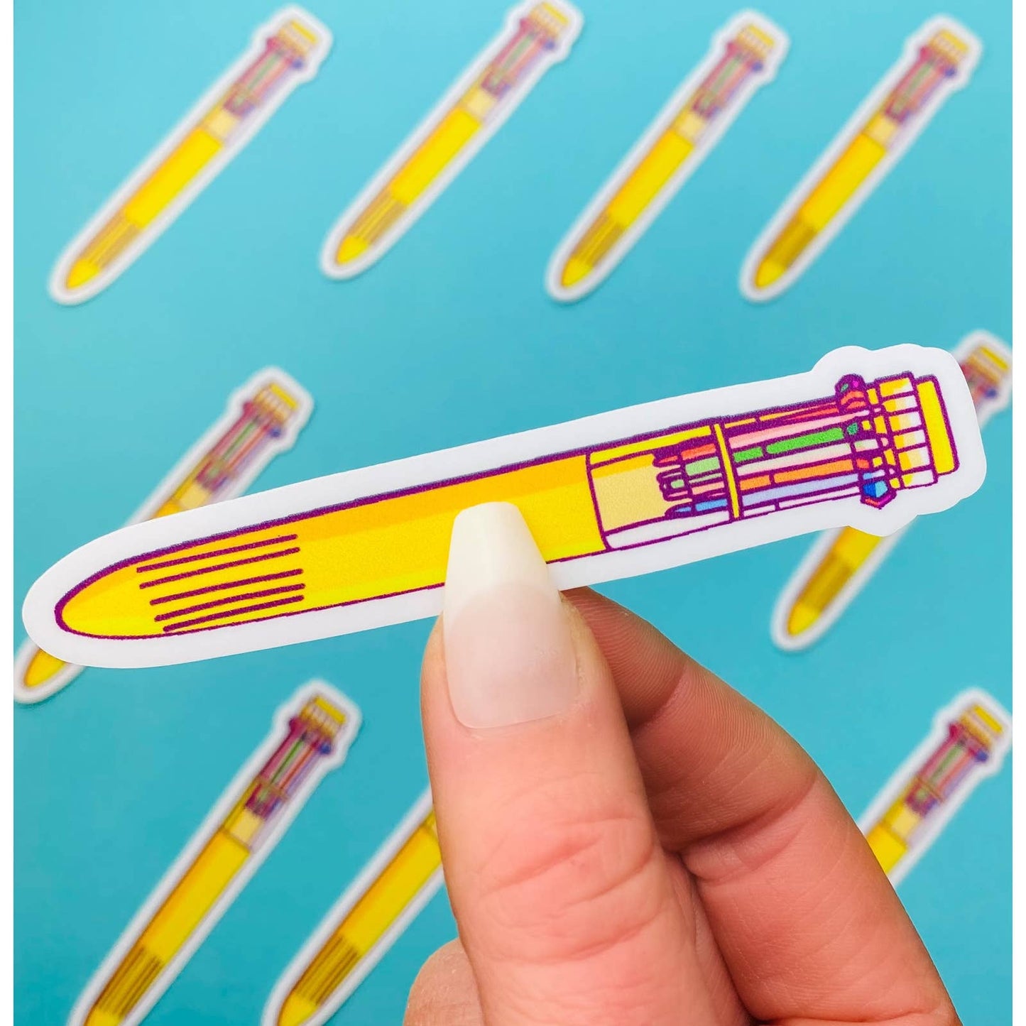 90s Rainbow Click Pen Stickers