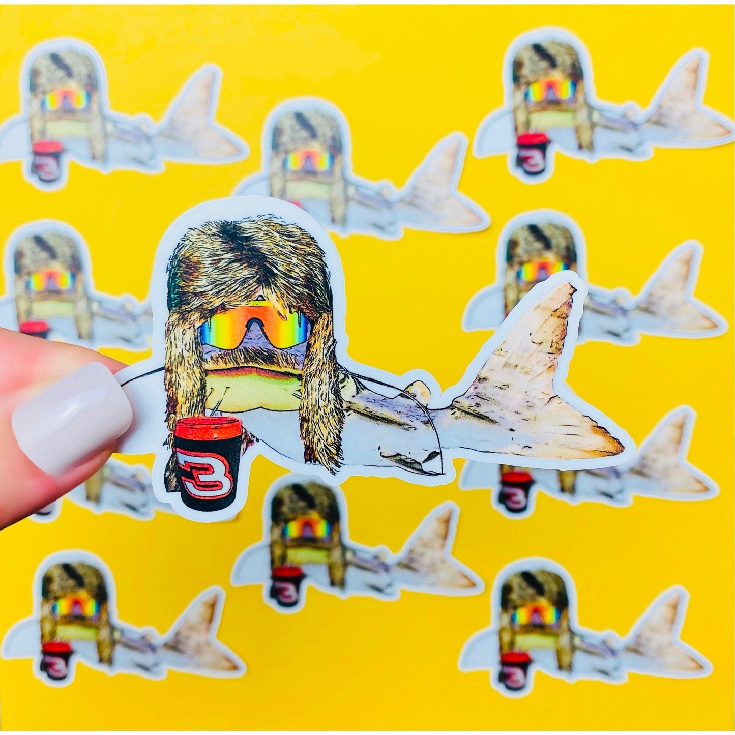 Funny Catfish With a Mullet Sticker for Fishing Racing Fans, Fishing Sticker, Fisherman Gift, Dale Fans, Fish Sticker, Hilarious Fish Decal - Ottos Grotto :: Stickers For Your Stuff