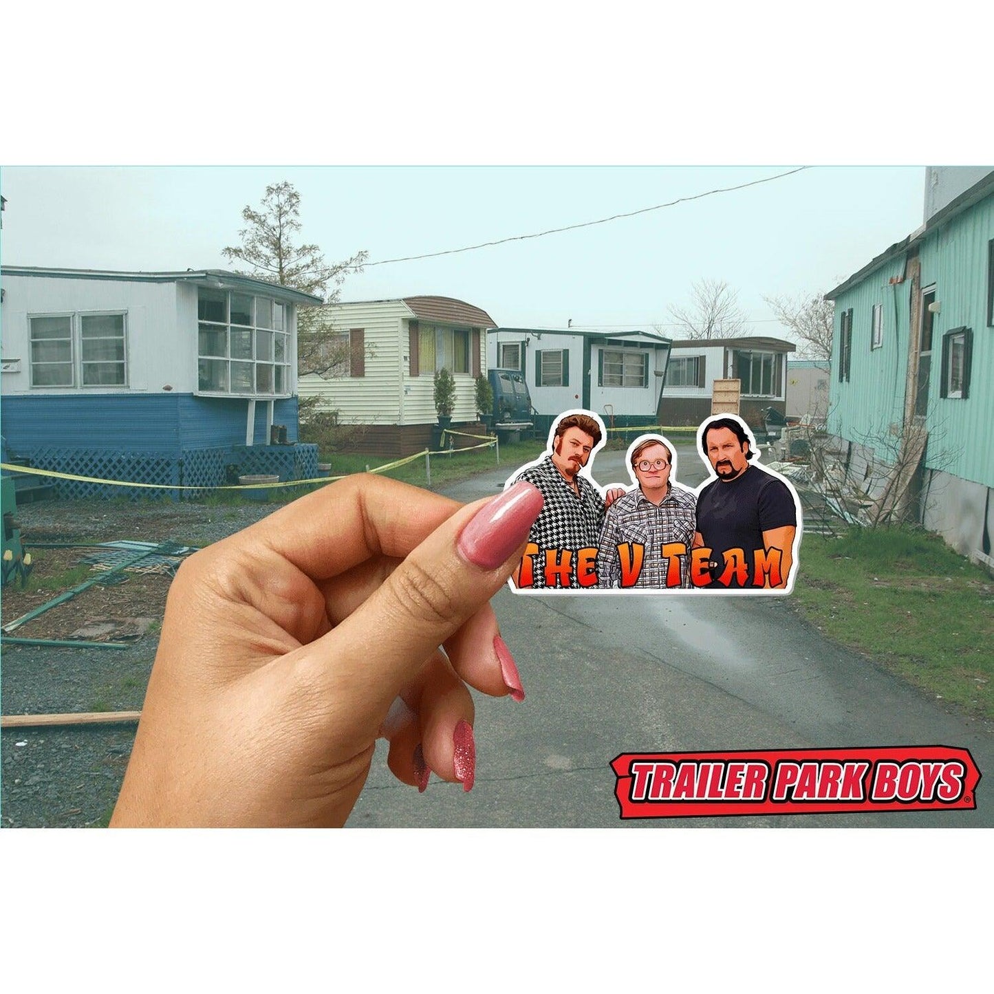 Trailer Park Boys Greasy Sticker Pack | Officially Licensed Stickers | Greasy and The V Team with Ricky Julian and Bubbles - Ottos Grotto :: Stickers For Your Stuff
