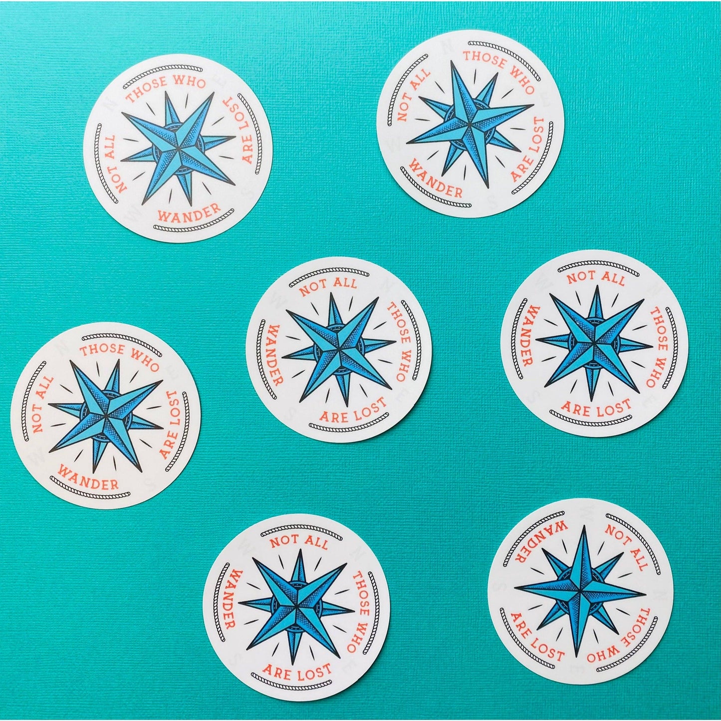 Not All Who Wander Sticker for Hiking, Exploring, Wanderer, Wanderlust, Outdoors Stickers - Ottos Grotto :: Stickers For Your Stuff