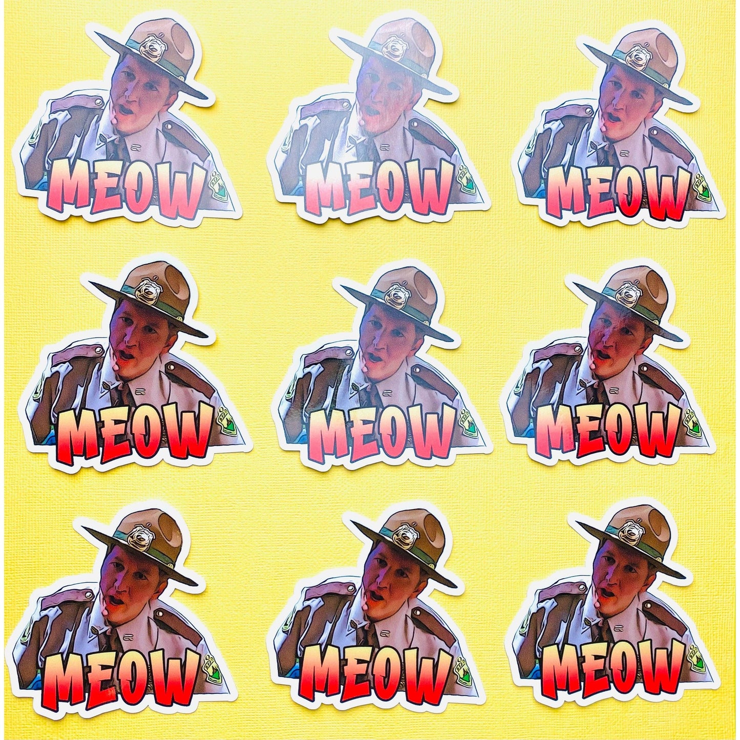 Super Troopers Meow Sticker | Officially Licensed Super Troopers | Right Meow - Funny Highway Patrol Police Officer Sticker Police Humor - Ottos Grotto :: Stickers For Your Stuff