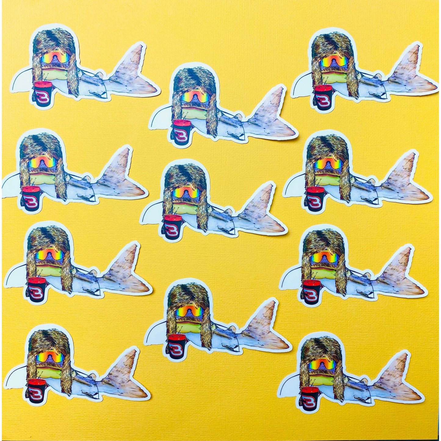Funny Catfish With a Mullet Sticker for Fishing Racing Fans, Fishing Sticker, Fisherman Gift, Dale Fans, Fish Sticker, Hilarious Fish Decal - Ottos Grotto :: Stickers For Your Stuff