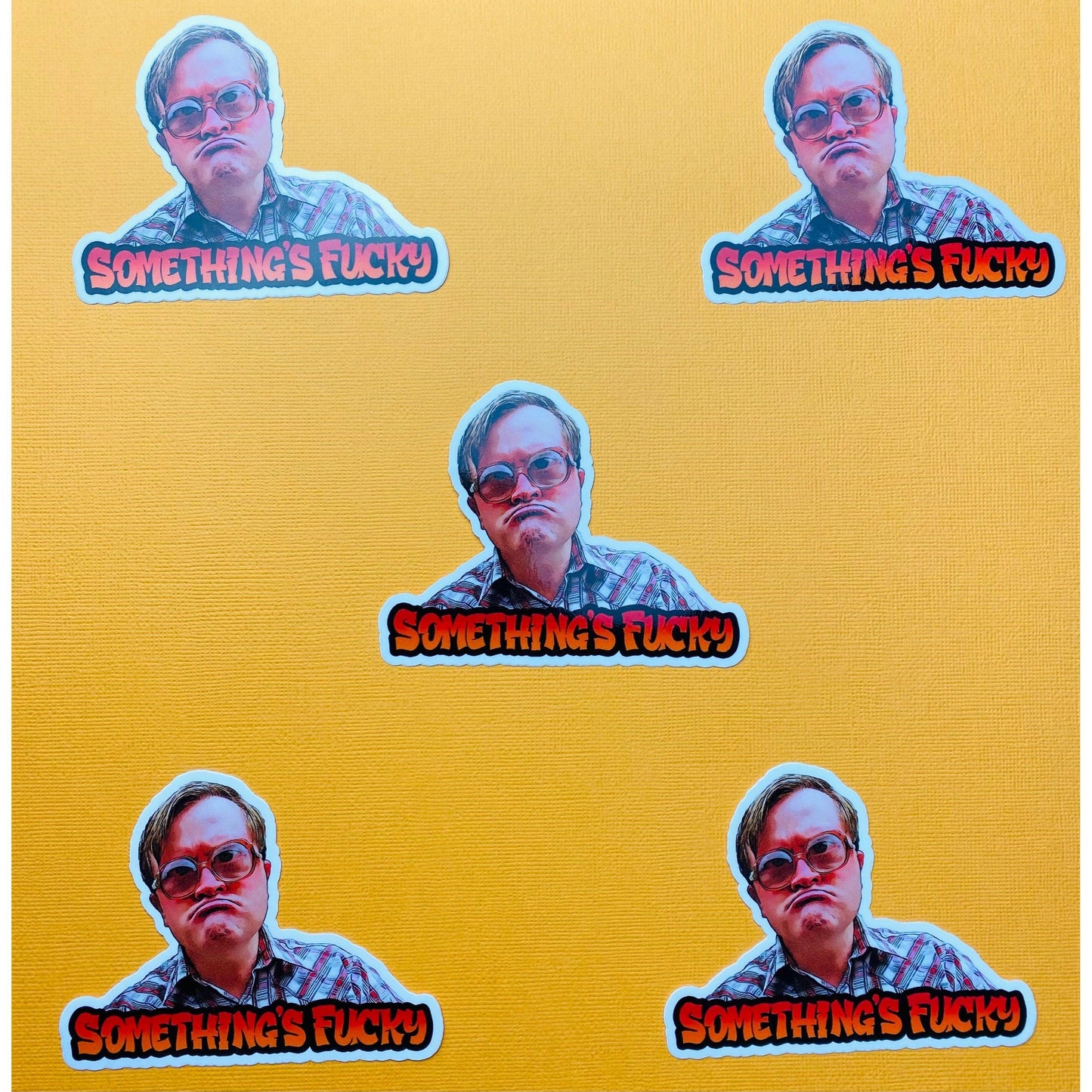 Trailer Park Boys Something's Fucky Sticker | Officially Licensed Bubbles Sticker | Trailer Park Boys Bubbles Quotes with Glasses - Ottos Grotto :: Stickers For Your Stuff