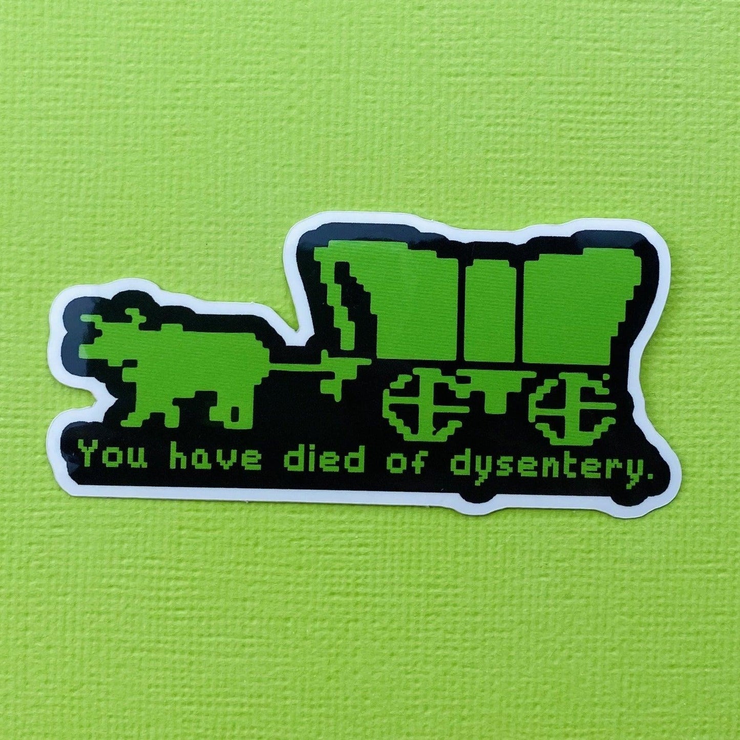 Oregon Trail Sticker Eighties Sticker 1980s Sticker Retro Gaming Sticker Funny Decal for Eighties Kids - Ottos Grotto :: Stickers For Your Stuff