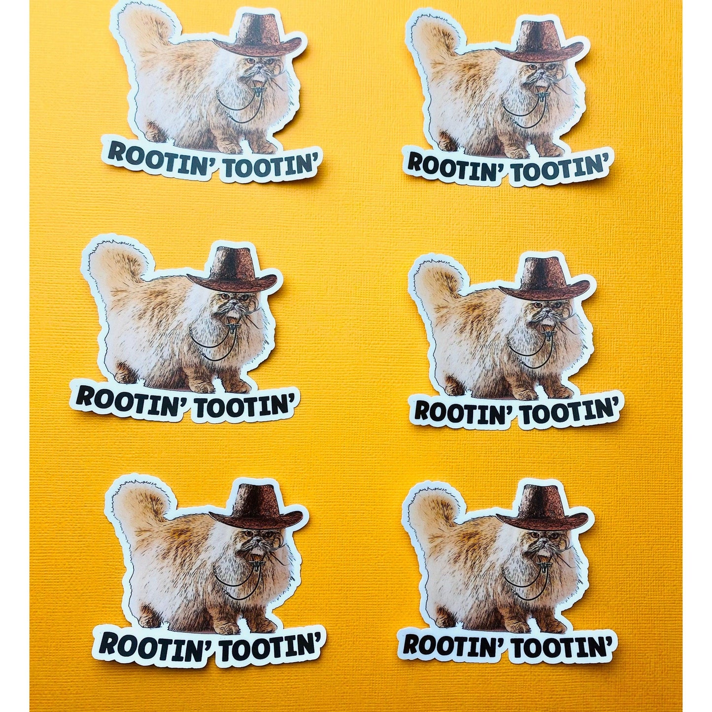 Rootin' Tootin' Cowboy Cat Sticker for Country Living Cat Cowboy Hat Sticker Country Kitty Decal Funny Country Sticker - Ottos Grotto :: Stickers For Your Stuff