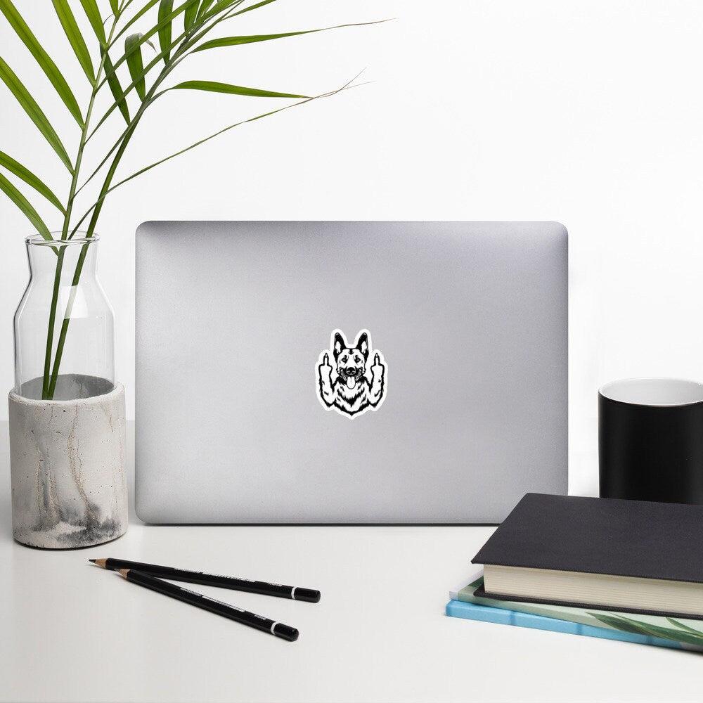 Malinois K9 Unit Sticker, Maligator Sticker, Malinois Gift for K9 Handler, Malinois Decal, Malinois Funny Sticker, Middle Finger Dog - Ottos Grotto :: Stickers For Your Stuff