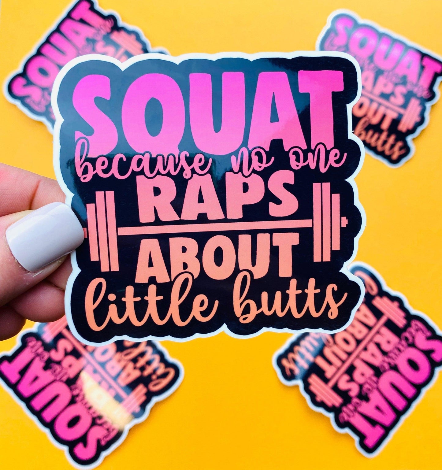 Gym Sticker Funny Workout Sticker for Water Bottle, Gym Motivation Sticker, Weightlifting Sticker, Squats Sticker, Big Butts Sticker - Ottos Grotto :: Stickers For Your Stuff