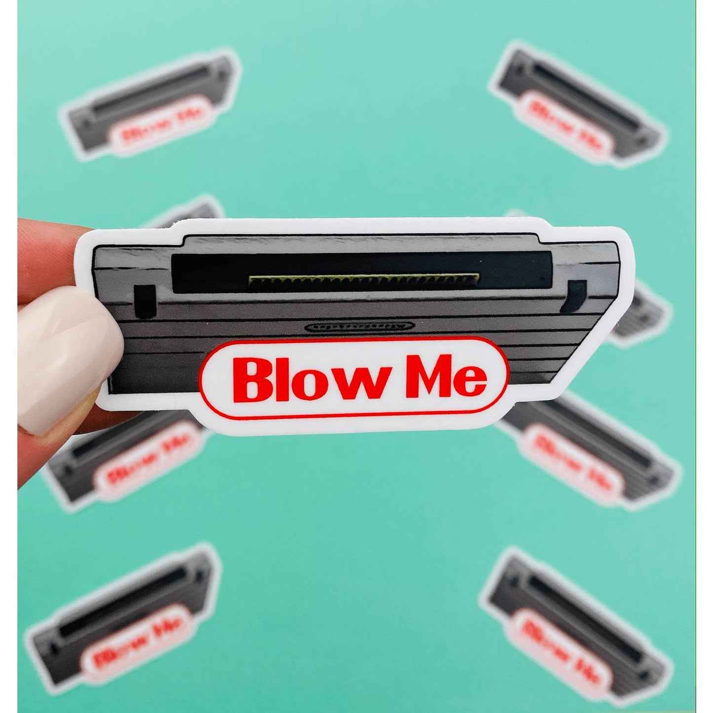 Funny Retro Gaming Sticker for Men, Game Cartridge Sticker for Guys, Gamer Sticker, Eighties Sticker