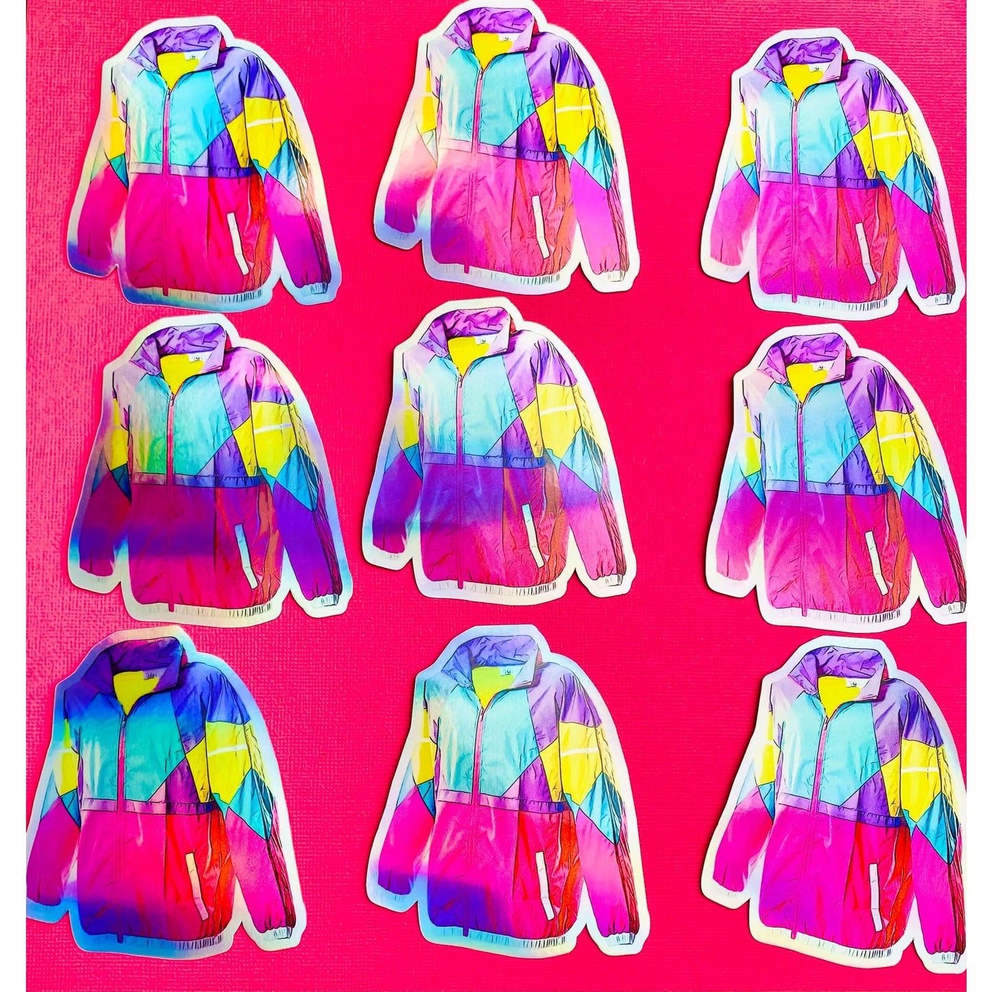 90s Windbreaker Holographic Sticker