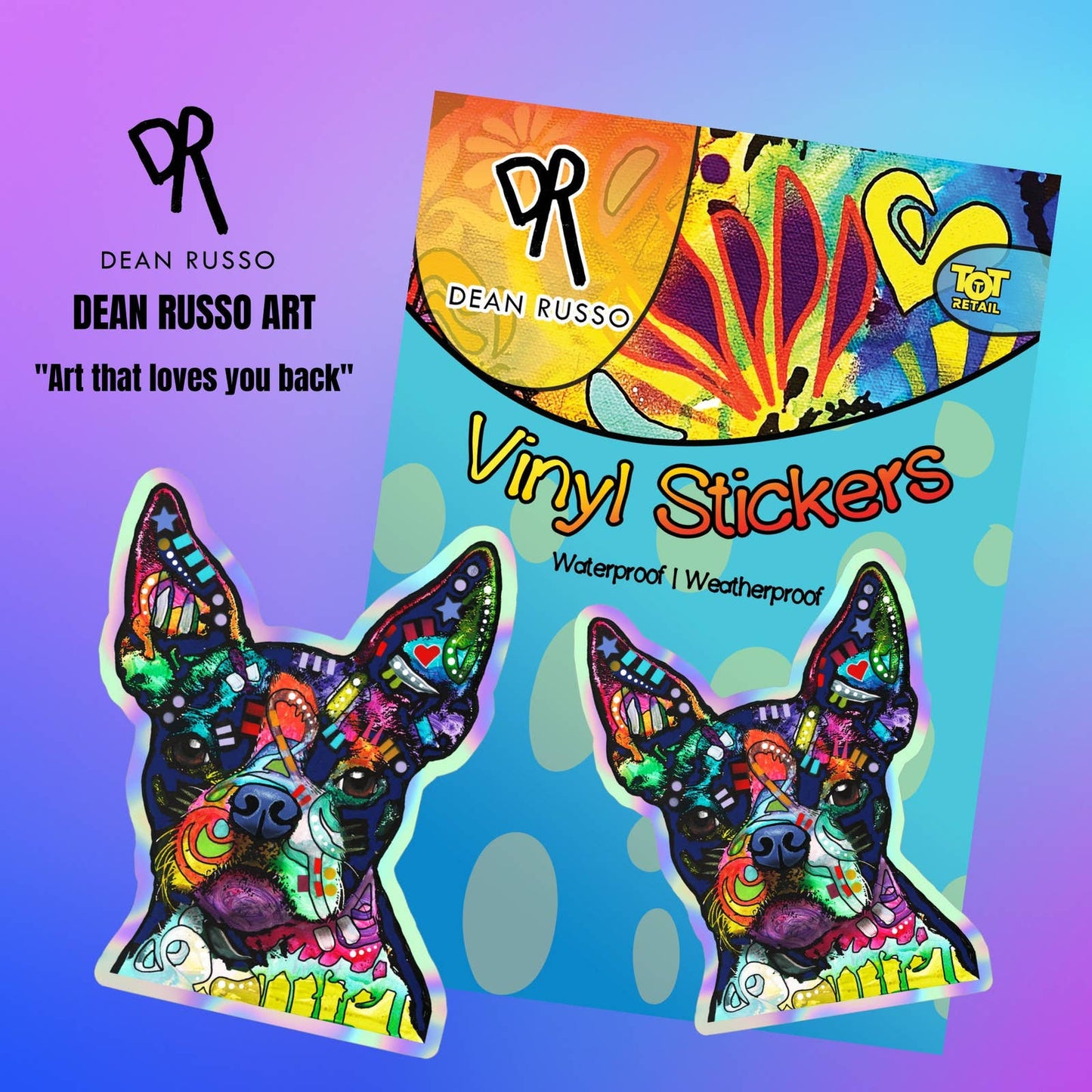 Dean Russo Holographic French Bulldog Sticker