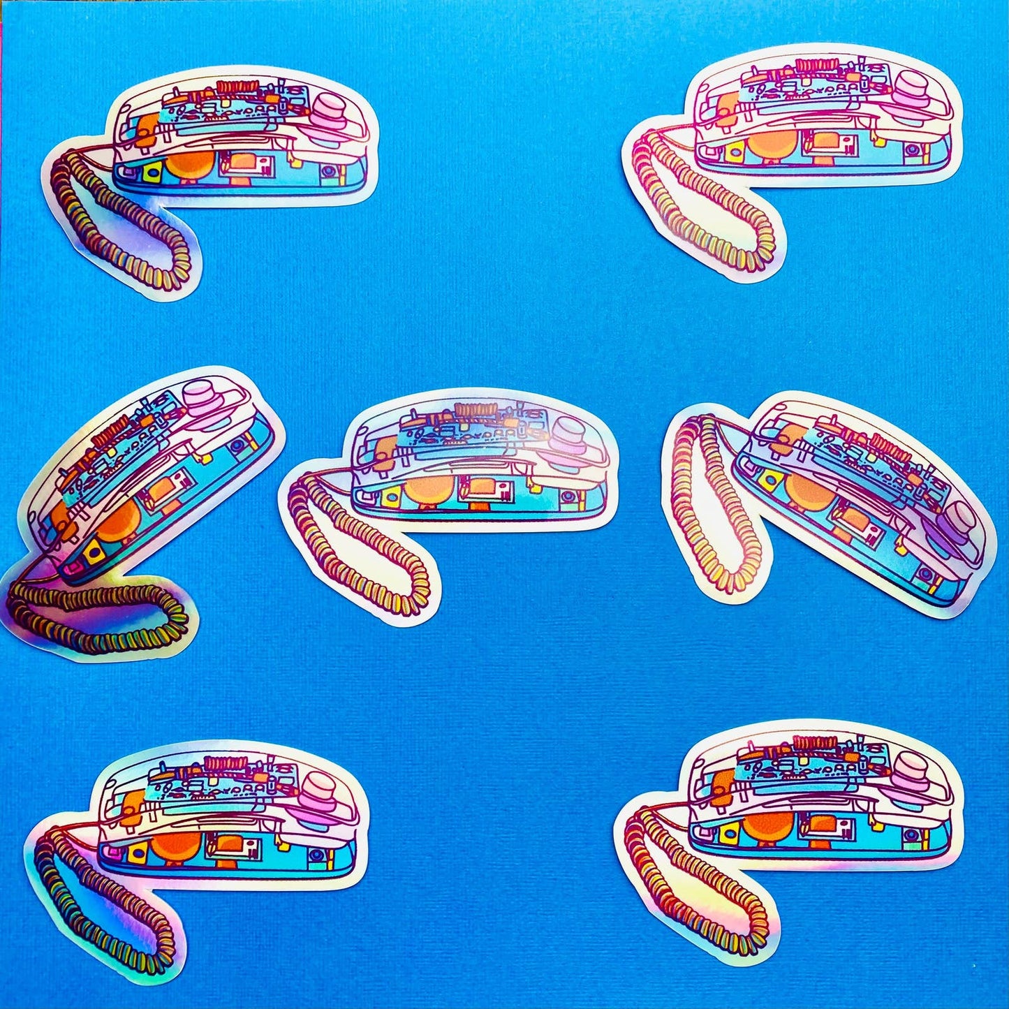 90s Holographic Clear Phone Sticker