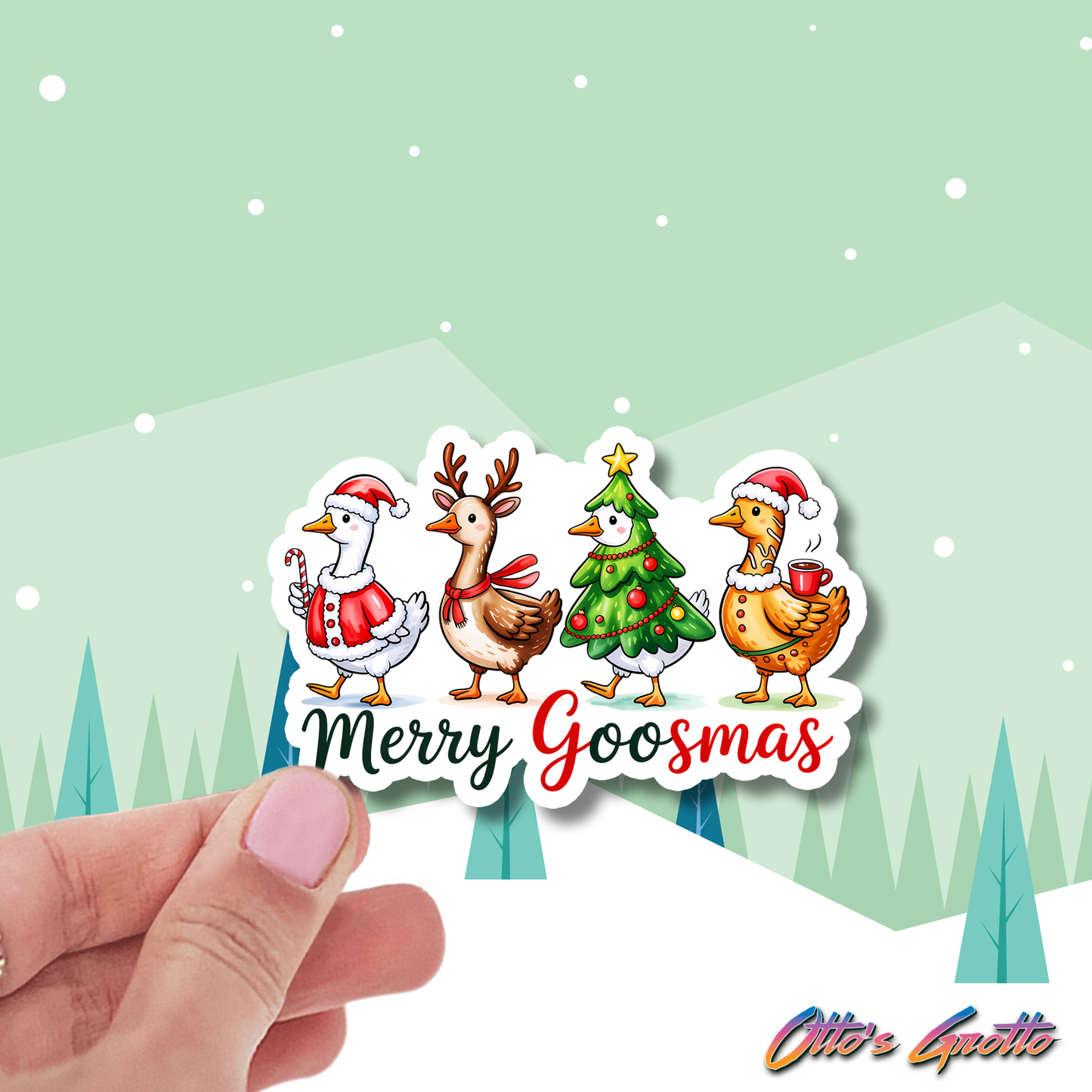 Merry Goosmas Christmas Sticker