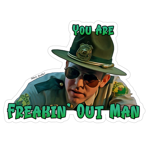 Super Troopers Rabbit Sticker Freakin' Out Man