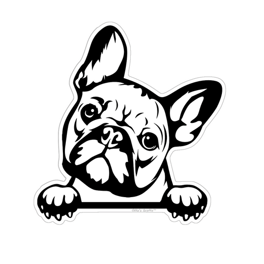 French Bulldog Sticker Black & White Frenchie
