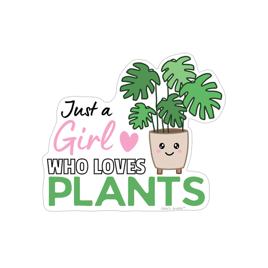 Girl Who Loves Plants Sticker