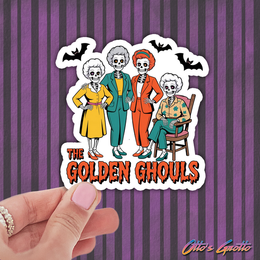 Golden Ghouls Halloween Sticker