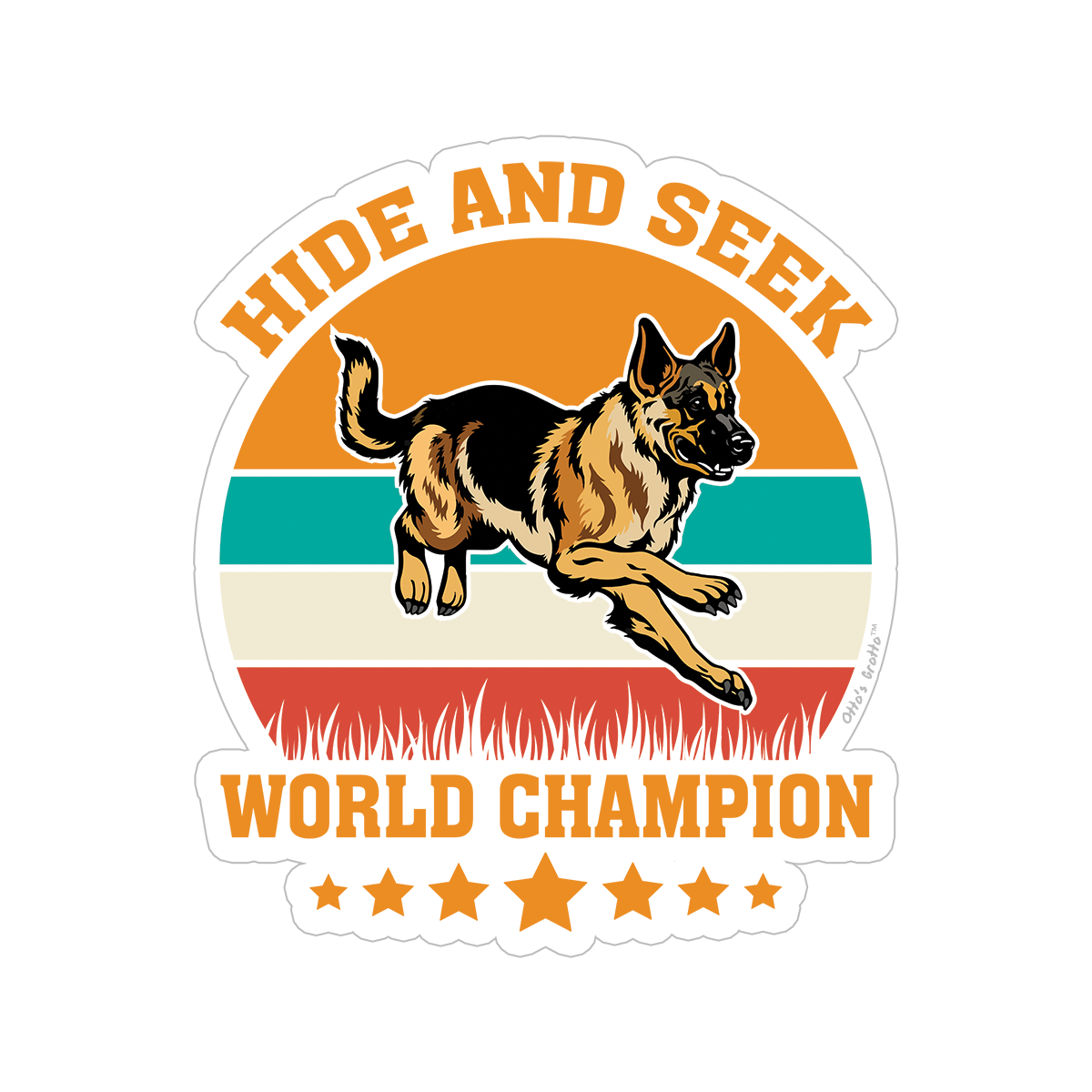 Funny K9 Sticker German Shephed Paws Sticker Cute GSD Dog Decal for Car, Hydroflask, Schutzhund, World Champion
