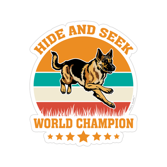 Funny K9 Sticker German Shephed Paws Sticker Cute GSD Dog Decal for Car, Hydroflask, Schutzhund, World Champion