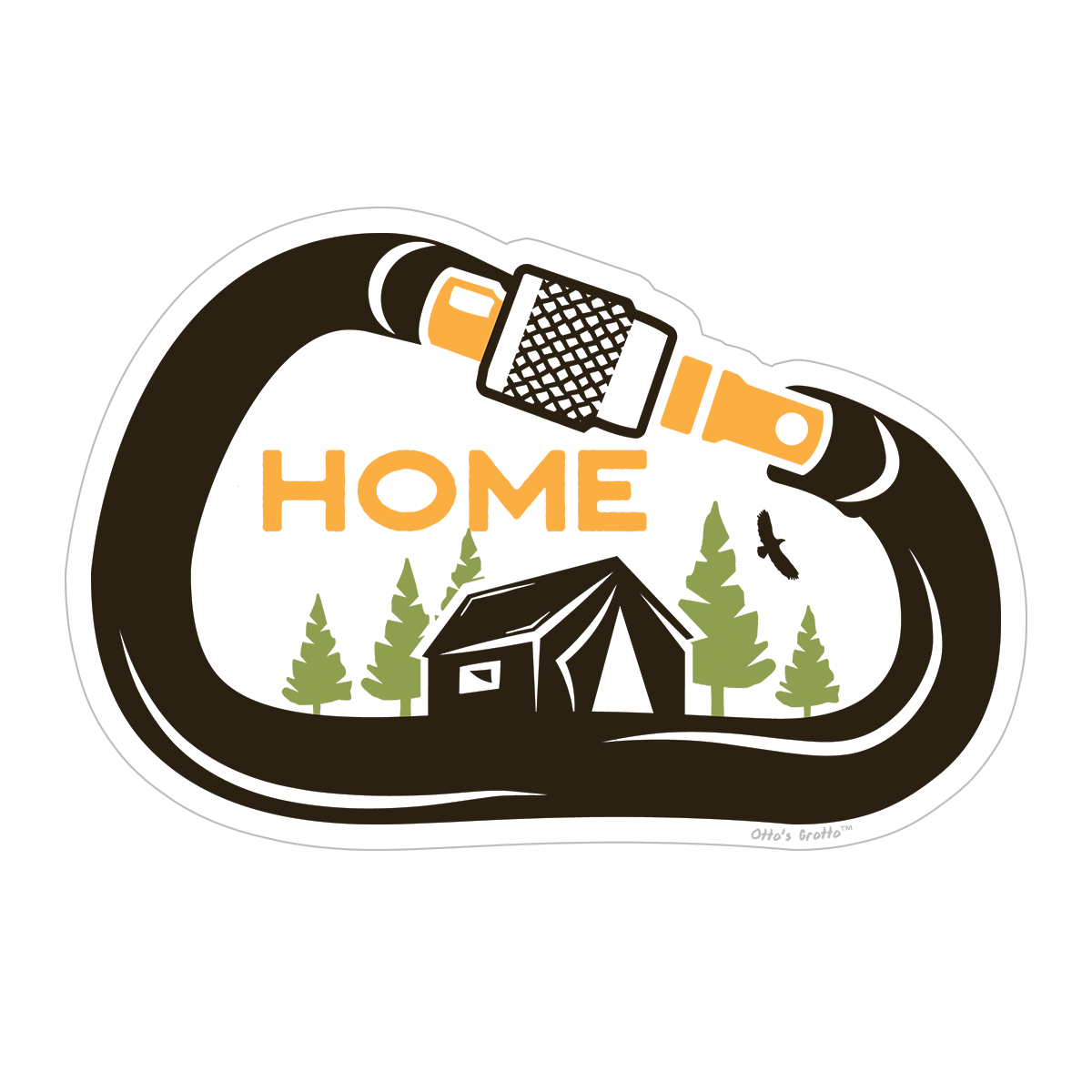 Outdoor Living Sticker Forest Sticker Hiking Sticker Carabiner Sticker for Hikers - Climbers