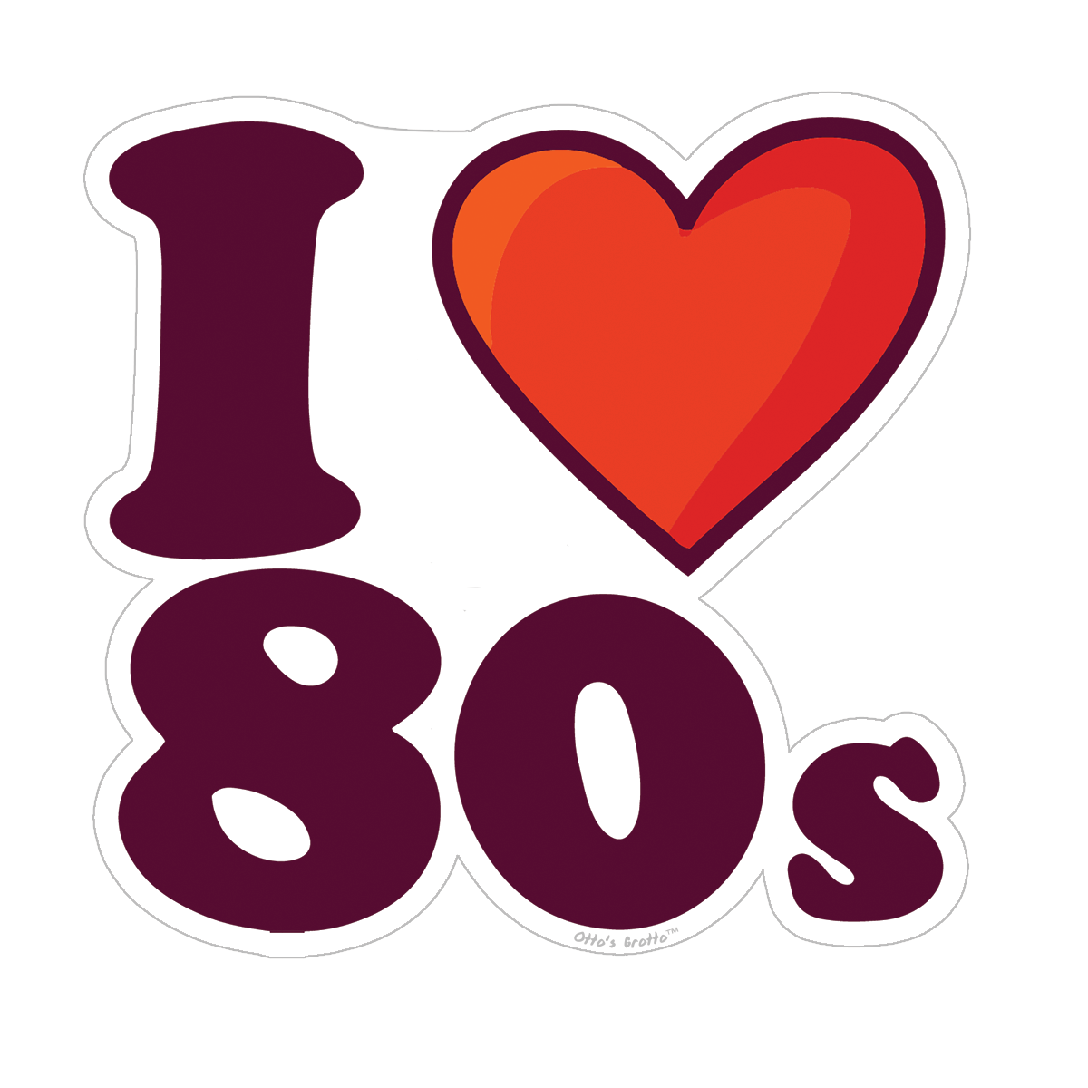 I Love The Eighties Sticker Love The 80s again with this Throwback Sticker! 80s Party Decor