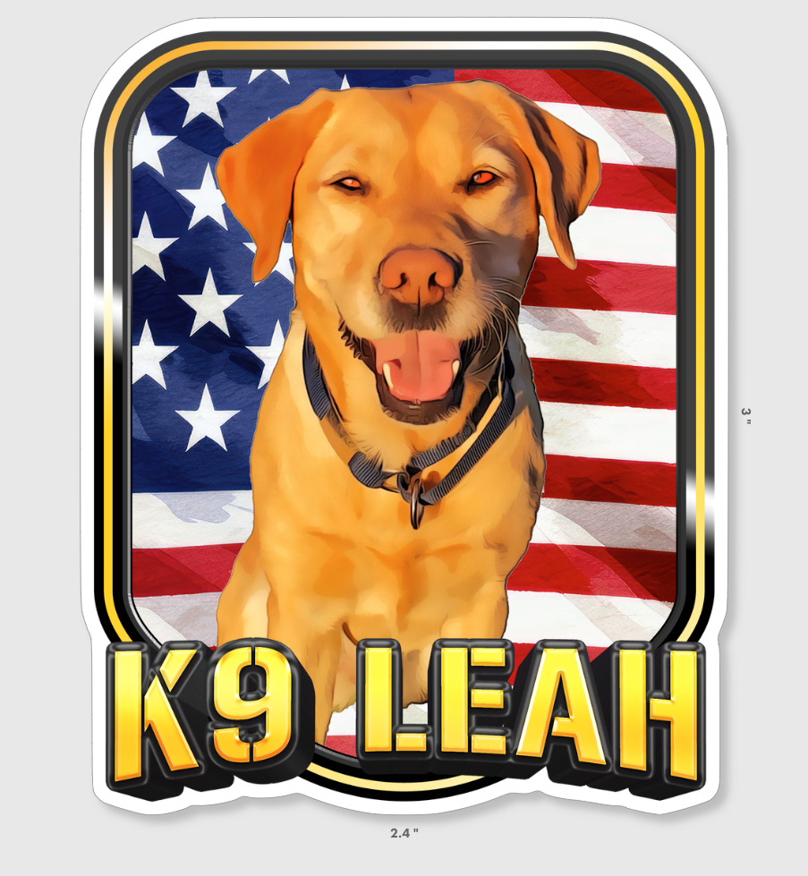 K9 Sticker Square K9 Stickers - Custom K9 Unit Stickers for K9 Unit, SAR, Police Dog, La ...