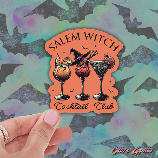Salem Witch Cocktail Club Halloween Sticker