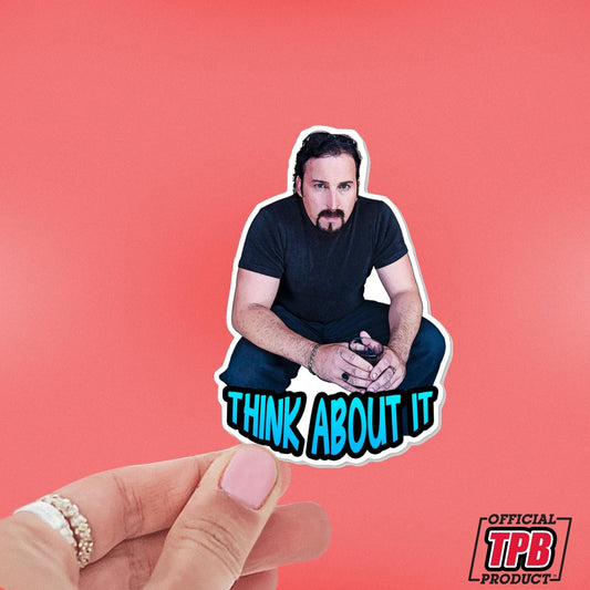 Trailer Park Boys Julian Think About It Sticker – Funny Waterproof Vinyl Decal for Cars, Laptops, Coolers, and More