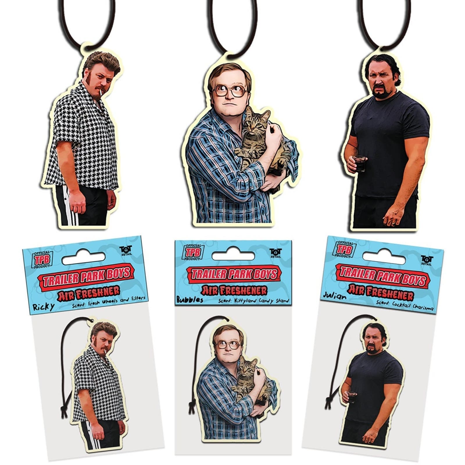 Trailer Park Boys Funny Car Air Freshener 3 Pack w Bubbles, Ricky, Jul ...