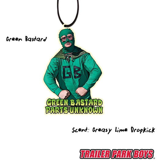 Trailer Park Boys Funny Car Air Freshener | Green Bastard -Officially Licensed Hanging Car Air Freshener Car Accessories for Men & Women
