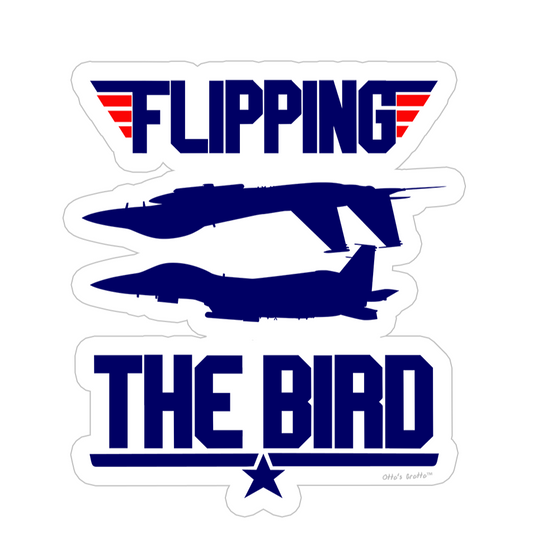 Fighter Jet Flipping the Bird Sticker