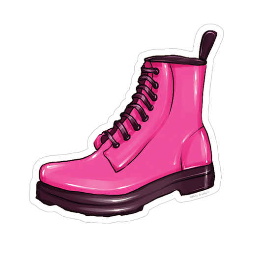 90s Pink Boot Sticker