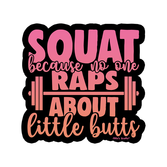 Gym Sticker Funny Workout Sticker for Water Bottle, Gym Motivation Sticker, Weightlifting Sticker, Squats Sticker, Big Butts Sticker