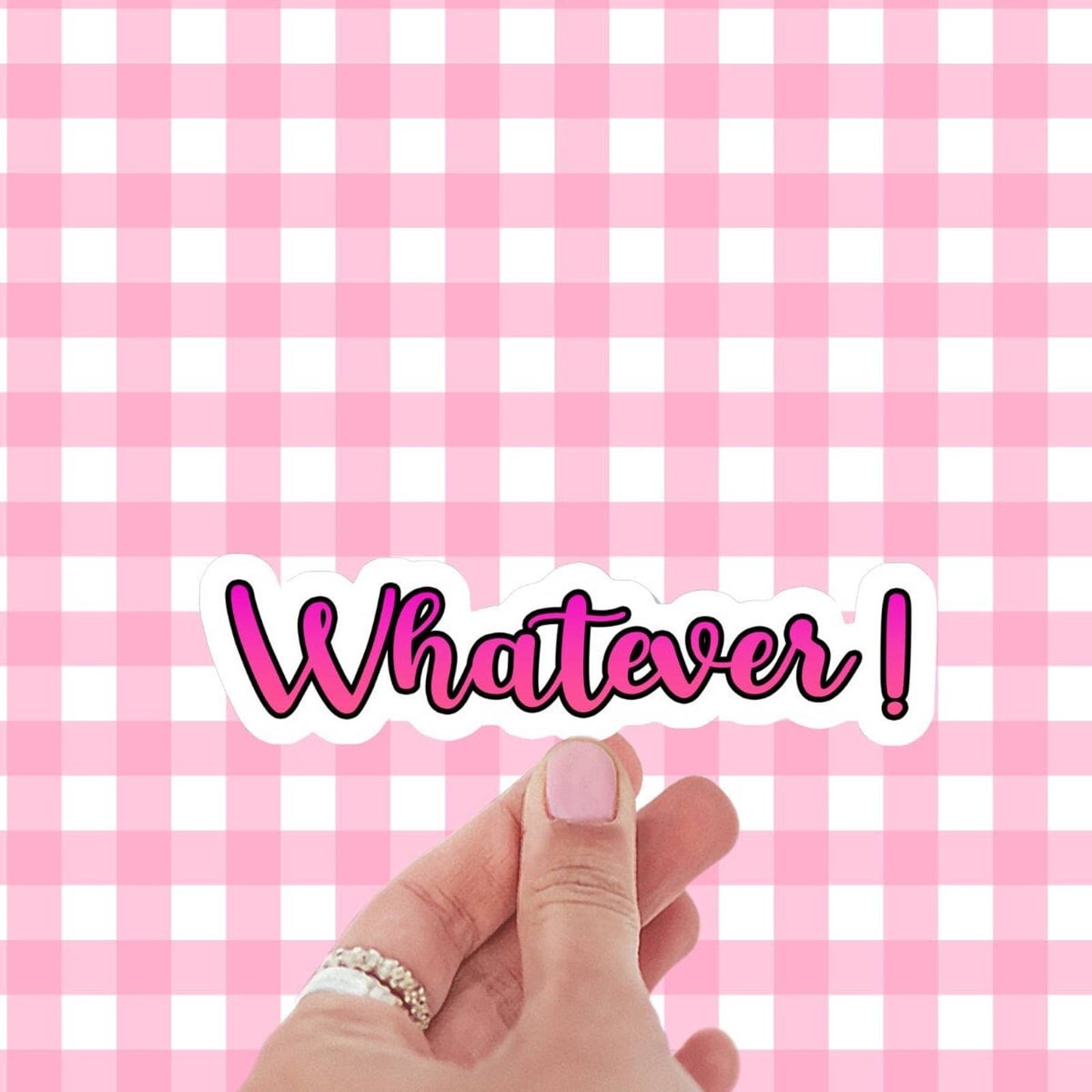 Whatever sticker, funny stickers, stickers for laptop, stickers for book, 90s stickers, water bottle stickers, aesthetic