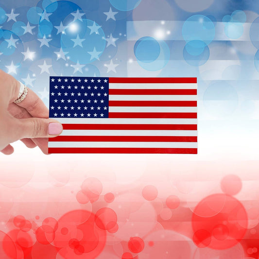 American Flag Sticker - Patriotic USA American Flag Bumper Sticker, Laptop Sticker, Water Bottle Sticker, Stars and Stripes, United States
