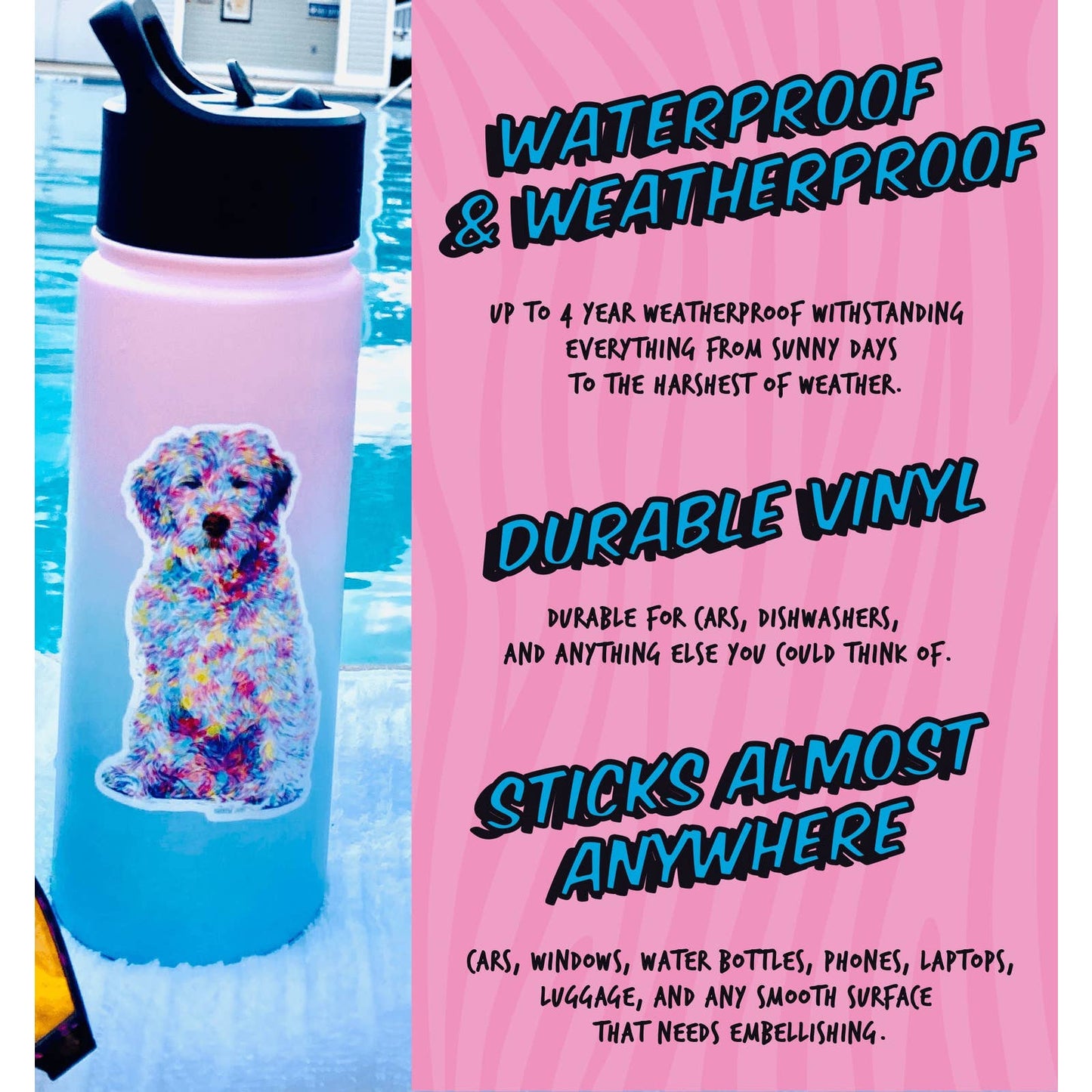 Lift Heavy Shit Sticker - LFT HVY SHT Skeleton Lifting Barbell Sticker for Gym Water Bottle
