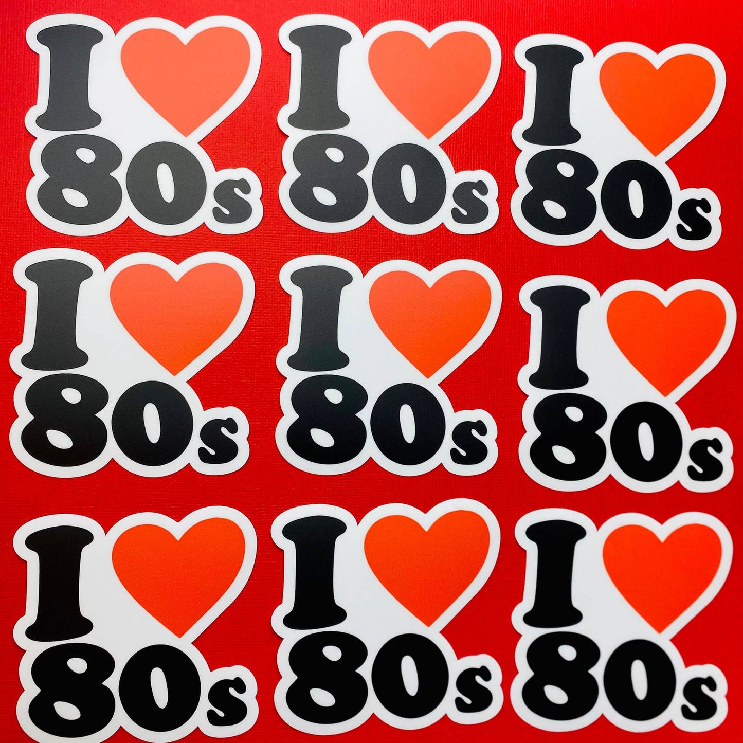 I Love The Eighties Sticker Love The 80s again with this Throwback Sticker! 80s Party Decor