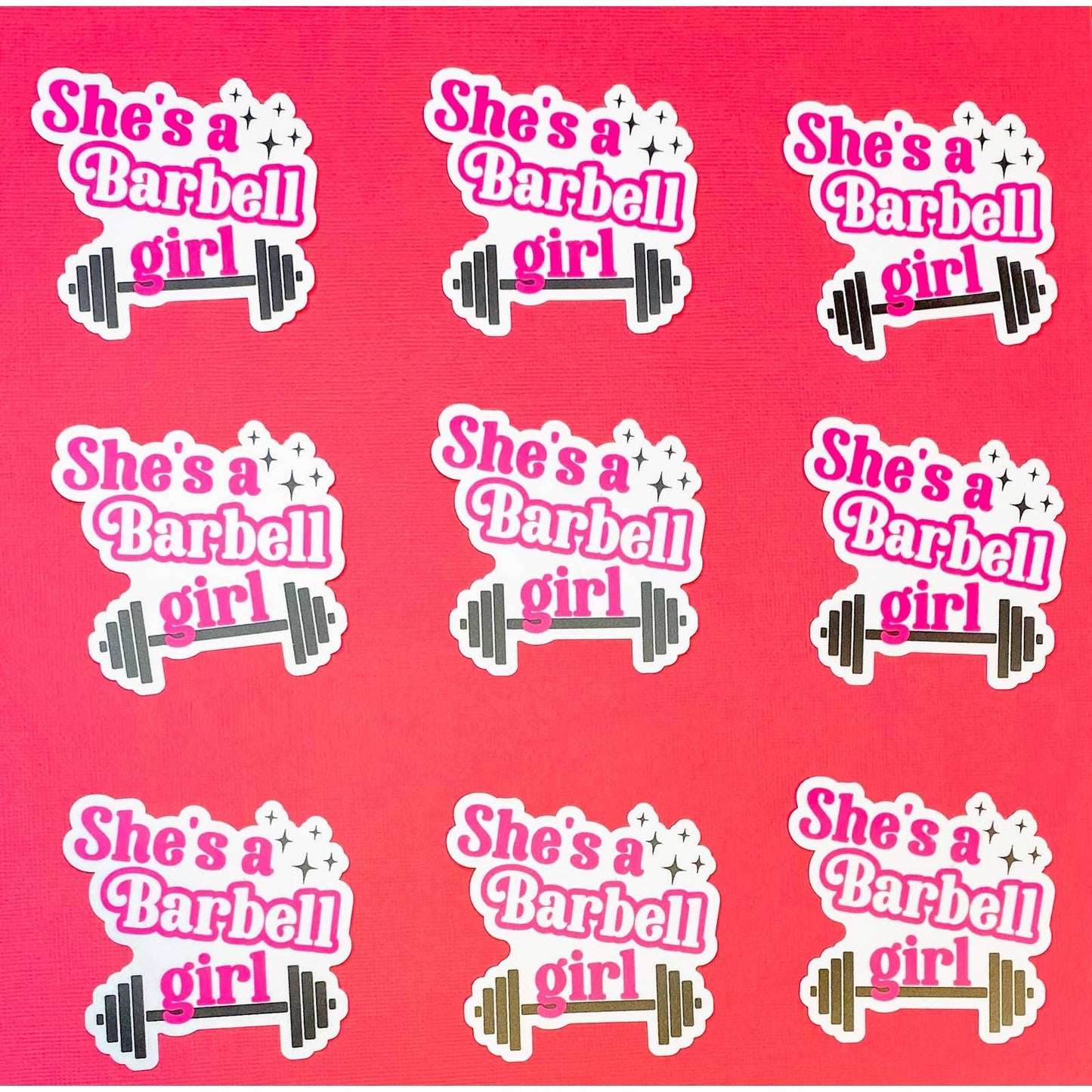 Barbell Girl Sticker