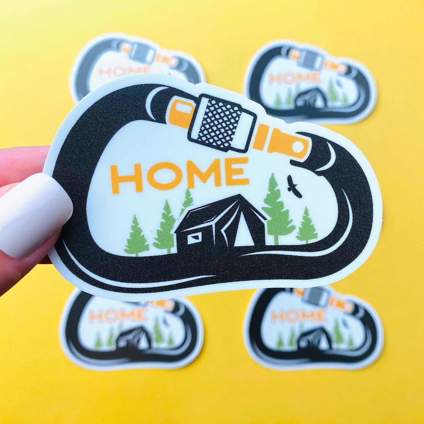 Outdoor Living Sticker Forest Sticker Hiking Sticker Carabiner Sticker for Hikers - Climbers - Ottos Grotto :: Stickers For Your Stuff